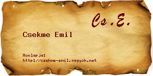 Csekme Emil névjegykártya